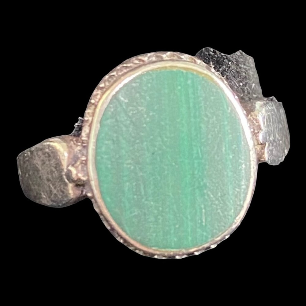 Ring Malachite Size 4.25 Women Sterling Silver 925